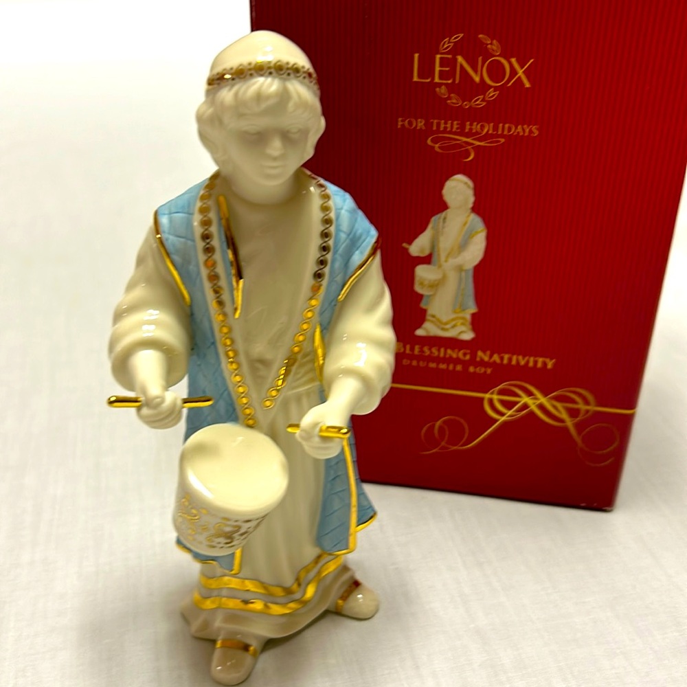 Lenox First Blessing Nativity Drummer Boy.  Comes boxed in mint condition.